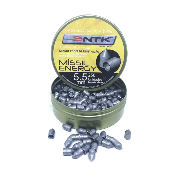 Chumbinho Míssil Energy Tático 5,5mm 250 Pçs 900142 Nautika-91155520-ccde-4c0e-b320-820c57ed72fa