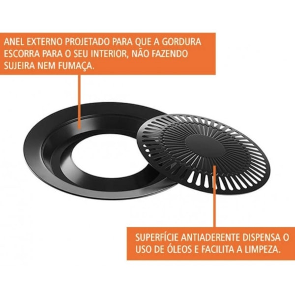 Churrasqueira de Fogão TOPGRILL Sem Fumaça 32cm GH401 Globalmix-7e5a327d-ea59-4de2-a867-3425f860903a