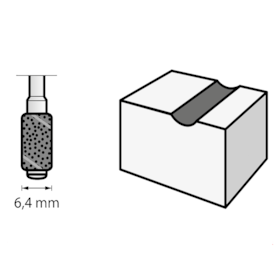 Cinta de lixa de 6,4 mm, grão 60 431 2615000431 Dremel