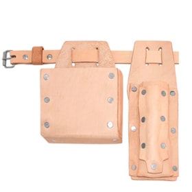 Cinto para Carpinteiro em Couro 3 Bolsos Mg Cinto