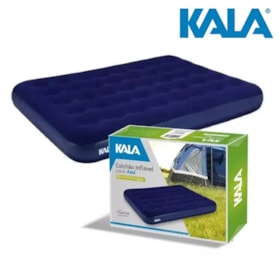Colchão de Casal Inflável 191x137x22cm Azul 279455 Kala