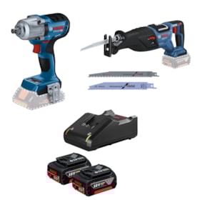 Combo GDS 18V-450 -GSA 185-LI + carregador e bateria Bosch