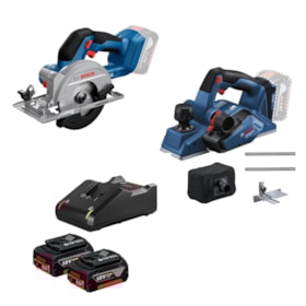 Combo GKS 18V-51 -GHO 185-LI + carregador e bat Bosch