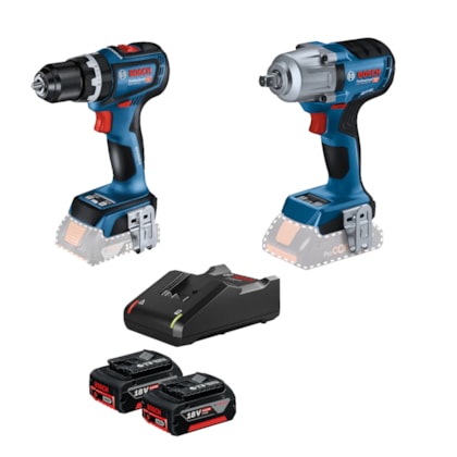 Combo Gsb 18v-90 -Gds 18v-450 + carregador e bat Bosch