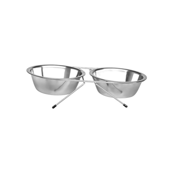Comedouro Duplo de Inox 11,5cm Para Pets PET-624 Western-b3c89f88-0c64-412f-8839-00705ff2bd7a