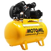 Compressor de Ar 10 Pés 2HP 100L Monofásico 140LBF Motomil