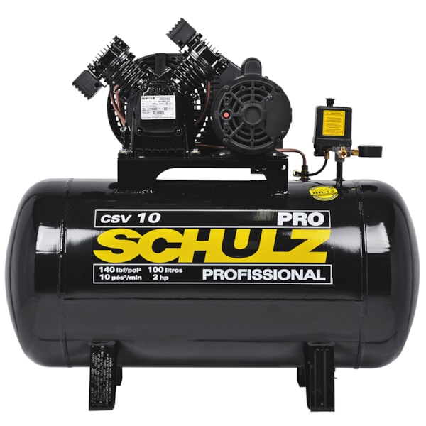 Compressor de Ar 100 Litros 2HP Pro Monofásico Csv 10/100 Schulz-ea39a761-c380-4fbc-8dd7-a87d41cee0db