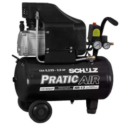 Compressor de Ar  8,2 pés 25 litros S/Kit Pratic Air Schulz-8a97940f-61b5-4041-b7ca-c06a173450ba