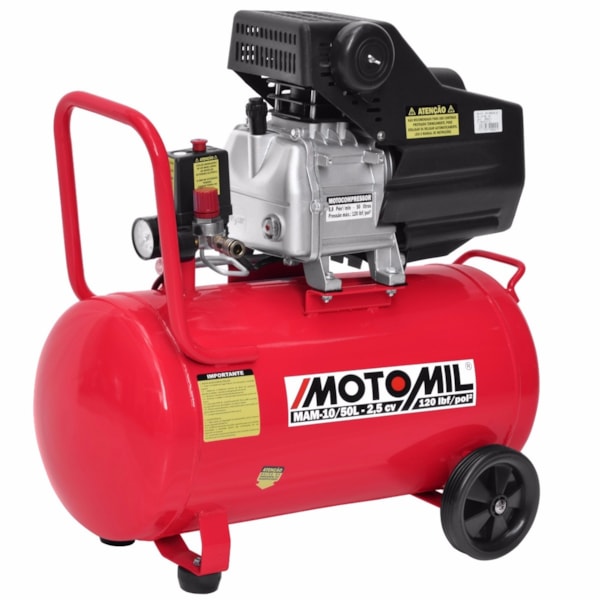 Compressor de Ar 8,8 Pés 50L 2,5HP Monofásico Motomil-2604b6cc-68cd-4dd0-8038-94fd8cff53ea