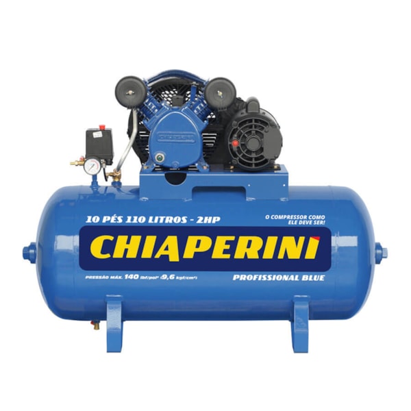 Compressor de Ar Baixa Pressão 10 Pés 110L Monofásico Azul sem Motor 24249 Chiaperini-9b0c499f-6661-4570-9417-b744fa3466c8