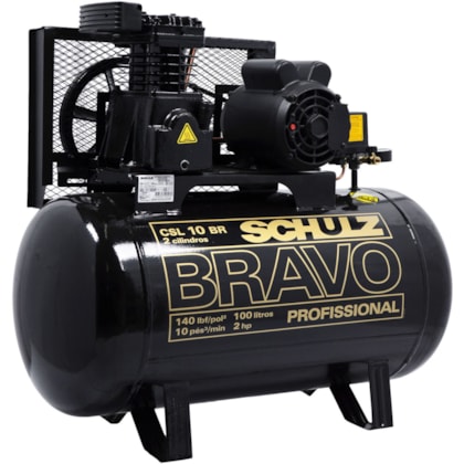 Compressor de Ar Baixa Pressão 100L 2HP Trifásico 380v Bravo Schulz-2412bac8-7b8b-44f7-adf3-87f058a342df