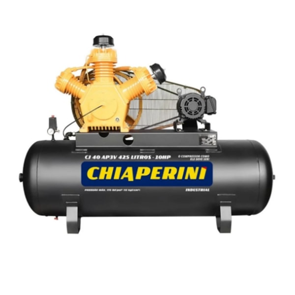 Compressor de Ar de Alta Pressão CJ 40 AP3V 425 Litros 10HP 40 PCM 220/380V 27930 Chiaperini-ba0053f6-2c45-4812-b249-2f5c5c32a063