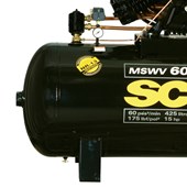 Compressor de Ar de Pistão Forte MSWV 60 Pés 425L Motor Aberto Schulz