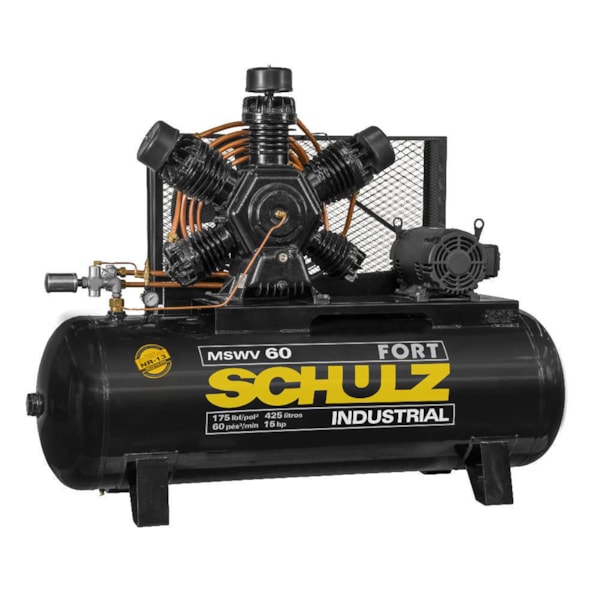 Compressor de Ar de Pistão Forte MSWV 60 Pés 425L Motor Aberto Schulz-c2138791-331a-42b3-8948-8bc1a22b0765