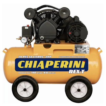 Compressor de Ar Média Pressão REX.T 10/50 Mono 110/220V 2HP 140LBF C/ Rodas 026199 Chiaperini-5f815c35-bef7-4809-9625-0990221b6418