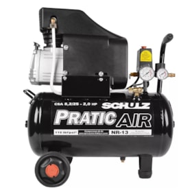 Compressor Pratic Air 8,2/25L Monofásico 915.0374-0 Schulz