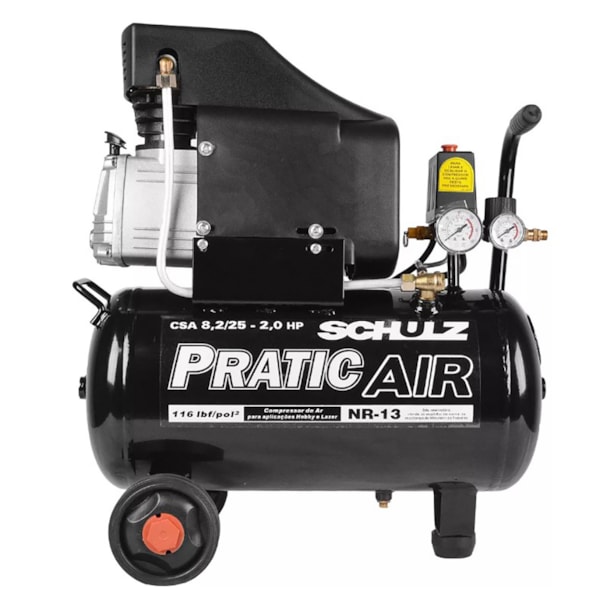 Compressor Pratic Air 8,2/25L Monofásico 915.0374-0 Schulz-08e77dac-1980-45fc-97e8-3dcde33f2918