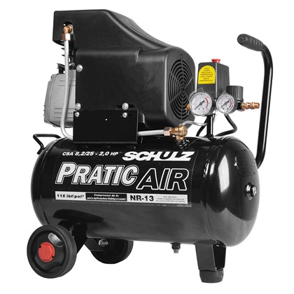 Compressor Pratic Air 8,2/25L Monofásico 915.0374-0 Schulz