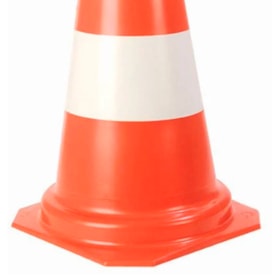 Cone de Sinalização Laranja/Branco 75cm Plastcor