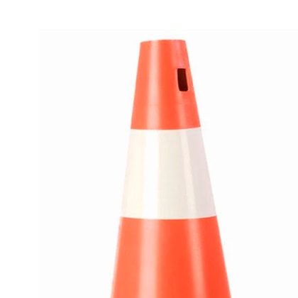 Cone de Sinalização Laranja/Branco 75cm Plastcor-d4831be3-75b3-44d3-9767-45ff67495285