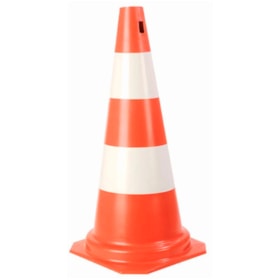 Cone de Sinalização Laranja/Branco 75cm Plastcor