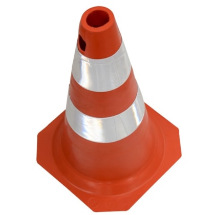 Cone de Sinalização Laranja e Branco 50cm Plastcor-701fe2cd-47e9-4a85-9d81-b66c20617b47