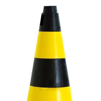 Cone Sinalização Preto e Amarelo 75Cm Plastcor-3c626f87-3e0c-443e-91fa-3acdd9350acd