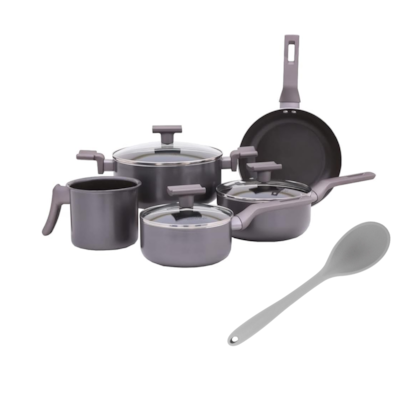 Conjunto 5 Panelas Sartin Cook Grafite + Colher de Silicone