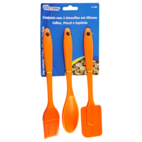 Conjunto com 3 Utensílios de Cozinha em Silicone 1952 Western