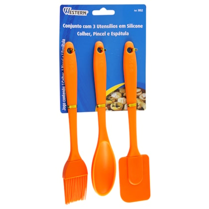 Conjunto com 3 Utensílios de Cozinha em Silicone 1952 Western-c089c2b6-674f-4e04-9da5-2ebb374cb843