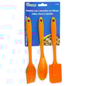 Conjunto com 3 Utensílios de Cozinha em Silicone 1952 Western