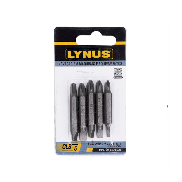 Conjunto de bits 50mm CRV 5 peças CLB-5 Lynus-0d32579f-cf91-4f11-bda7-18c4a823d59b