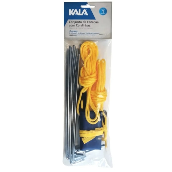 Conjunto de Estacas com Cordinhas na Cor Amarela 355614 Kala-d6146965-0341-4262-97a8-b06eb2312f67