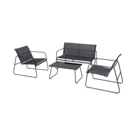 Conjunto de Mesa para Jardim Weekend Cinza 4Pçs 83508 Bel Fix
