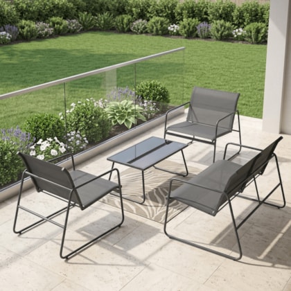Conjunto de Mesa para Jardim Weekend Cinza 4Pçs 83508 Bel Fix-f2f8e178-911b-40c5-a102-8dba3d55f813