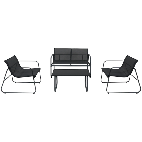 Conjunto de Mesa para Jardim Weekend Preto 4Pçs 83506 Bel Fix-a957119d-9e50-4370-b178-e48fcf4cbe33