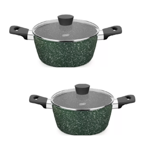 Conjunto de Panelas Carmela Garden 5 Peças Verde 8483 MTA