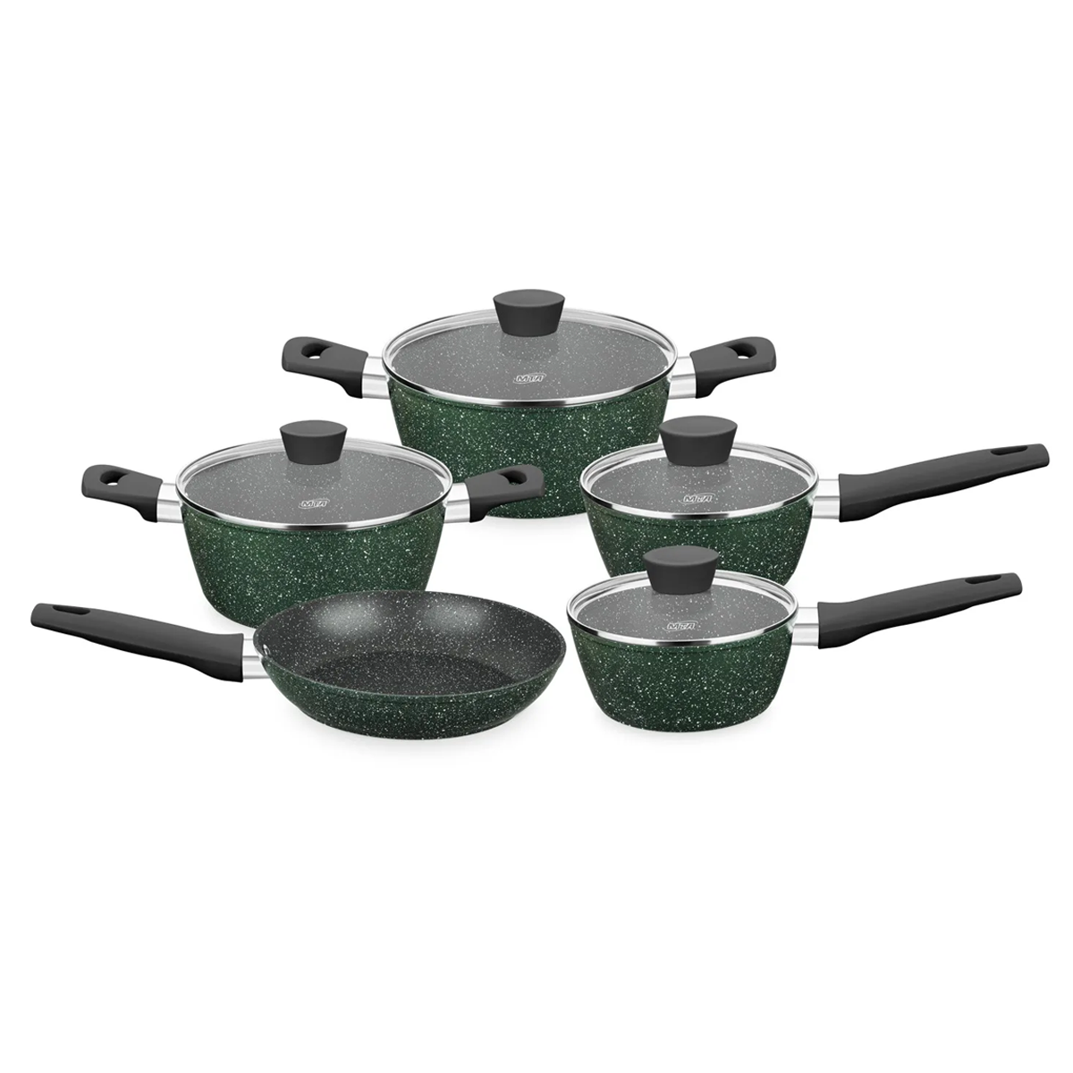 Conjunto de Panelas Carmela Garden 5 Peças Verde 8483 MTA | Ultra