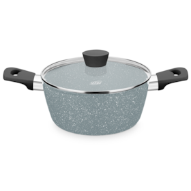 Conjunto de Panelas Carmela Silver Ceramic-Flon 3Pçs em Alumínio 8426 MTA