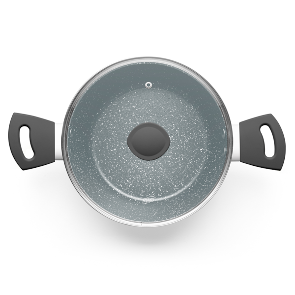 Conjunto de Panelas Carmela Silver Ceramic-Flon 5Pçs em Alumínio 8427 MTA-d33660a1-5c27-4a1a-8856-238004853bb2