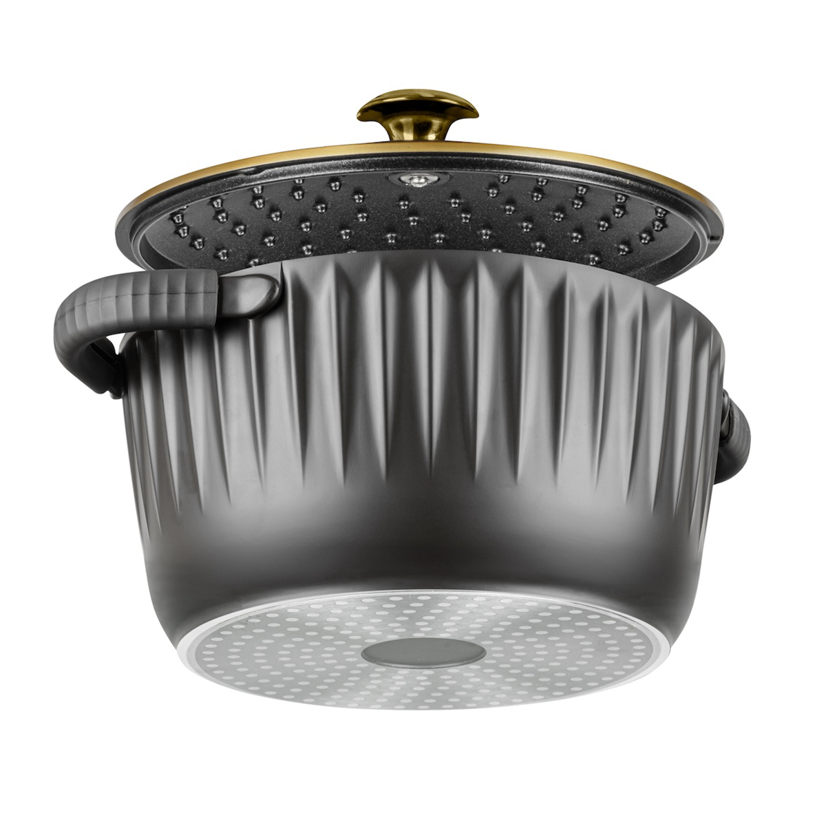 Conjunto de Panelas Concept Gold 4Pçs em Alumínio Injetado Preto C
