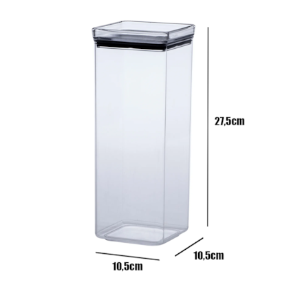 Conjunto de Potes Herméticos Quadrados Lumini em Acrílico 14pçs 1944 Paramount -b9753b5a-733e-445f-b343-0ffc114ed847