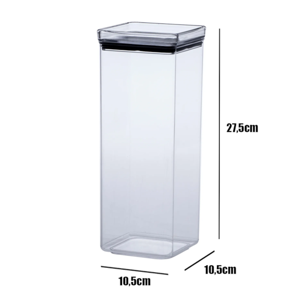 Conjunto de Potes Herméticos Quadrados Lumini em Acrílico 14pçs 1944 Paramount -ddc5ae5e-2335-429c-b797-4f4161b6c8ff