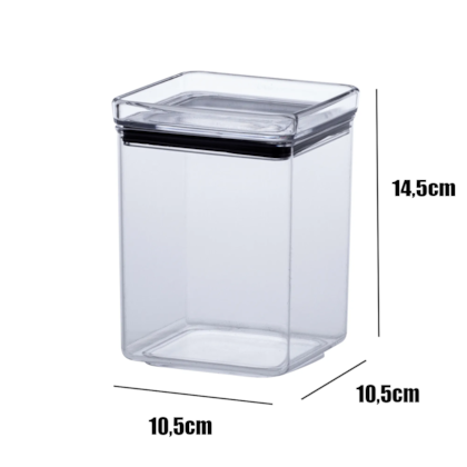 Conjunto de Potes Herméticos Quadrados Lumini Em Acrílico 7Pçs 2128 Paramount-4f2dcef8-8e04-4b60-9448-6cc1ef2316df