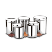 Conjunto de Potes Porta-Mantimento Suprema Em Inox 5pçs 2100/100 Brinox