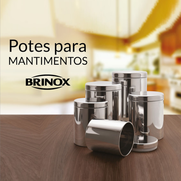 Conjunto de Potes Porta-Mantimento Suprema Em Inox 5pçs 2100/101 Brinox-4fd0c7f6-ccd1-4af2-a3c8-4297731acfb7