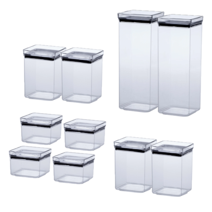 Conjunto de Potes Quadrados Em Acrílico 10 Pçs Lumini 1943 Paramount-fdec9ff1-f229-4a15-b0b3-b00e1031b7b9