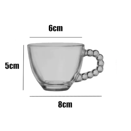 Conjunto de Xícaras de Café Pearl 90ml Com Pires de Vidro JGXC-043CZ Hauskraft-0d2397f8-d02b-41c0-a075-6bc37d2226d7