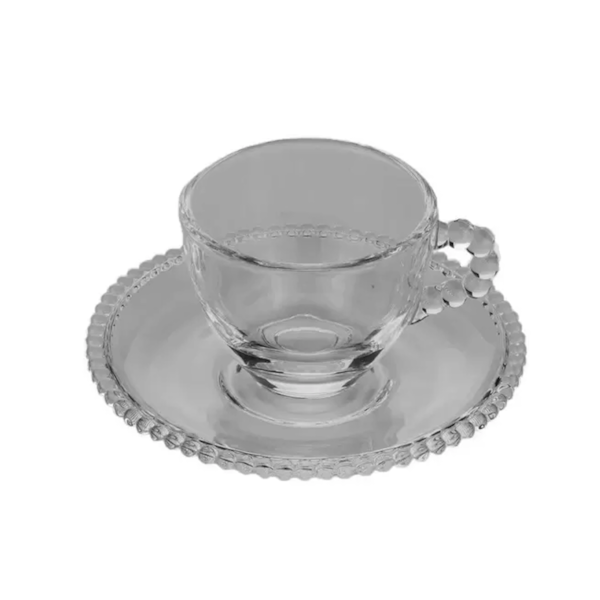 Conjunto de Xícaras de Café Pearl 90ml Com Pires de Vidro JGXC-043CZ Hauskraft-a6e6053f-21c5-4302-827e-9d627d40b823
