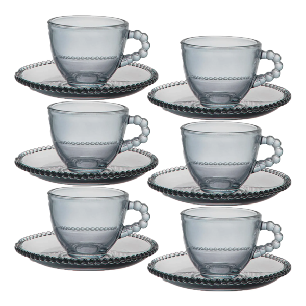 Conjunto de Xícaras de Café Pearl 90ml Com Pires de Vidro JGXC-043CZ Hauskraft-77d36371-b41d-4dd1-965a-1c30e5ce47c9